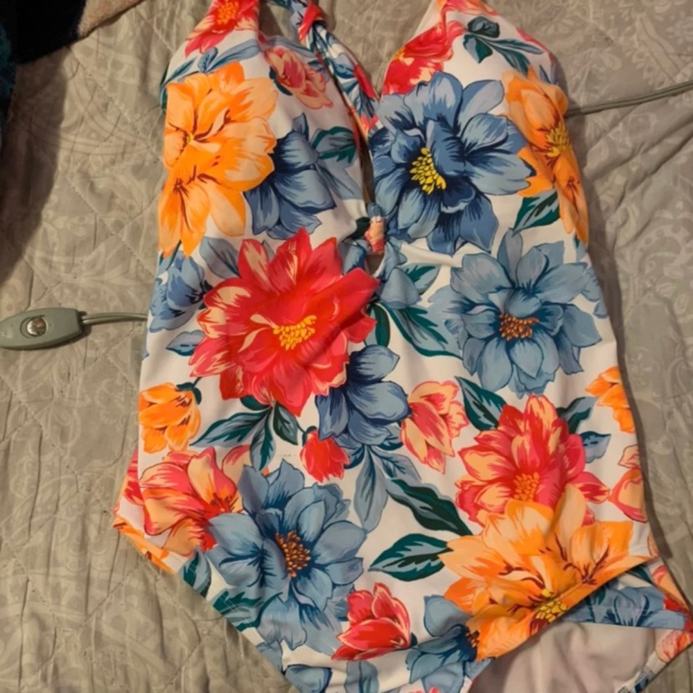 Plus size floral bathing suits